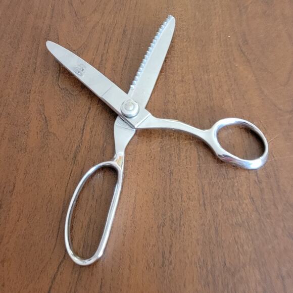 Vintage Wiss Chrome Plate Zig Zag Pinking Shears Scissors Newark, NJ, USA - Picture 11 of 12